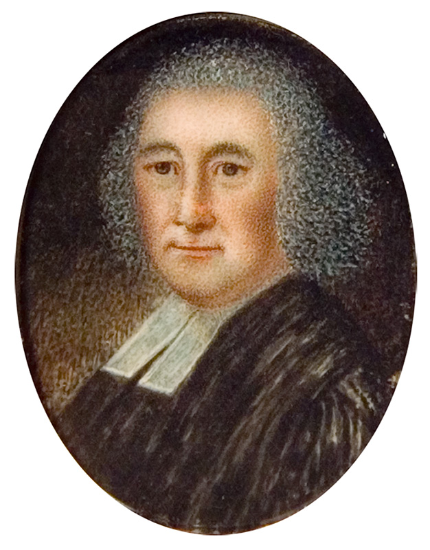 Figure 1. Portrait miniature of Reverend Henry Muhlenberg, c. 1780. Watercolor on ivory. Collection of a descendant.