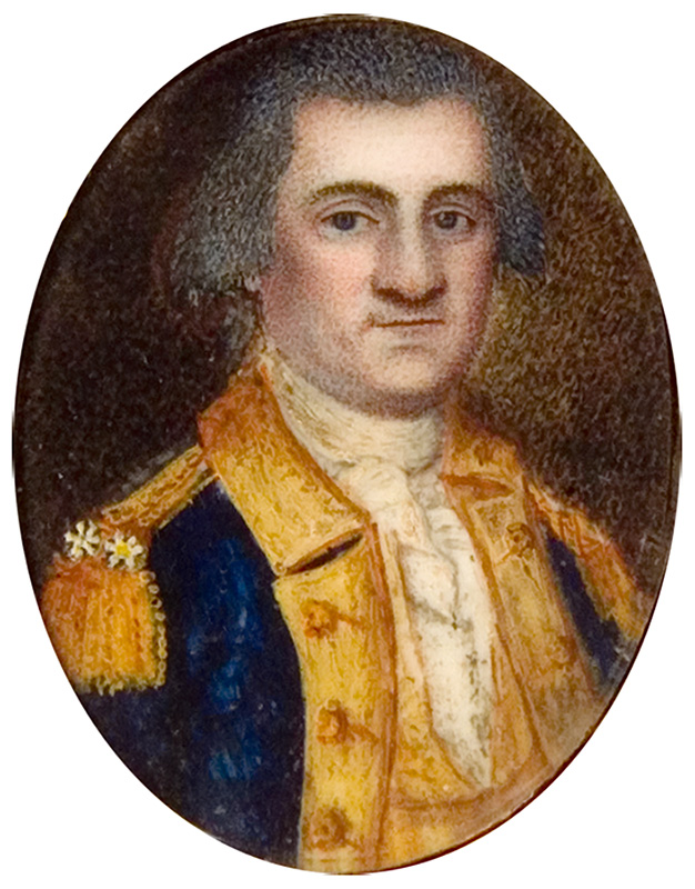 Figure 2. Portrait miniature of General Peter Muhlenberg, c. 1780. Watercolor on ivory. Collection of a descendant.