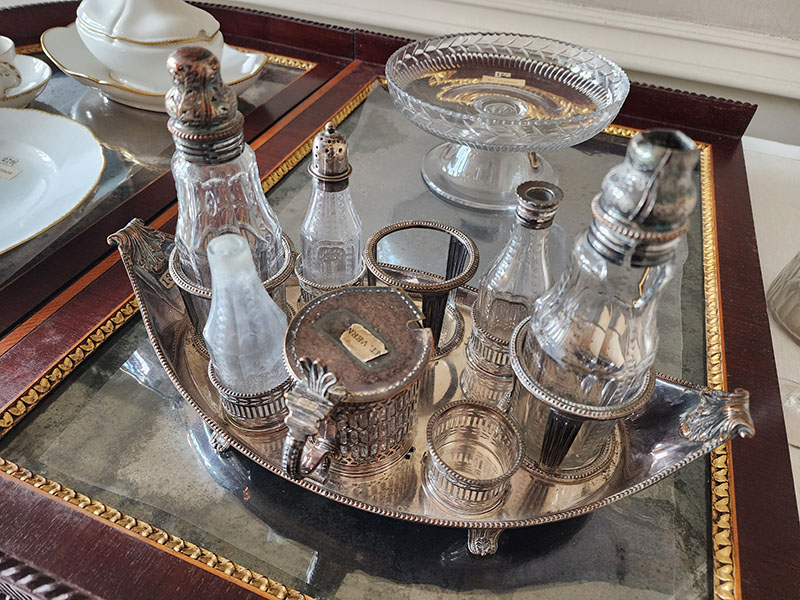 Cruet set from Mount Vernon, c. 1768.