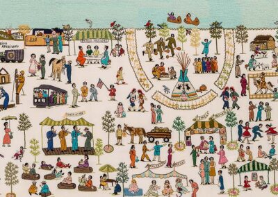 Figure 2. Detail of the unnamed embroidery by Ethel Wright Mohamed.