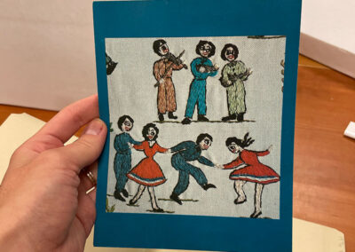 Figure 4. A 1976 Smithsonian Festival of American Folklife postcard featuring Ethel Wright Mohamed’s embroidery, now held in the archives at the Smithsonian Center for Folklife and Cultural Heritage.